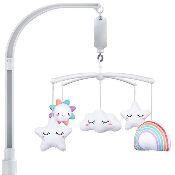 Baby Crib Mobile, 23 Inches Baby Mobile Arm and 5 Pcs Hanging Toys - Picture 3 of 6